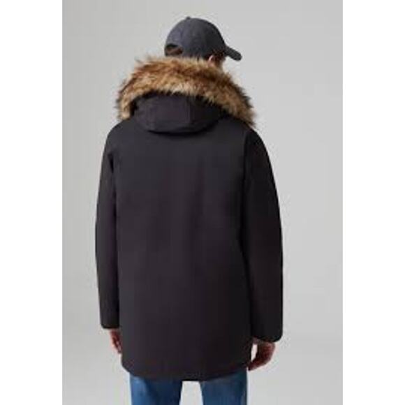 Piombo Men's Winter Coat with Faux Fur Hood Size M NWT - Picture 4 of 10
